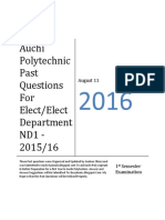 Auchi Poly Past Elect/Elect Questions ND1 2015/16