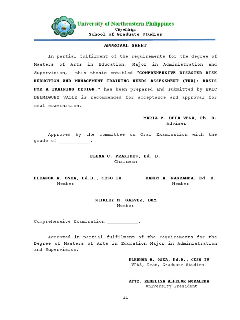Approval Sheet | PDF | Thesis | Academia