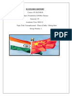 Economics Report Subject: Foundation of Public Finance Semester: IV Academic Year: 2020-21 Topic Title: Unemployment-China & India - Rising Stars Group Number: 1