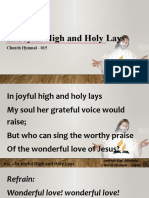 015 - in Joyful High and Holy Lays