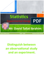 Statistics: Experimental Design