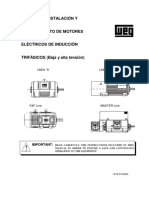 Manual de Instalación y Mantenimiento de Motores Eléctricos De Inducción Trifásicos (Baja Y Alta Tensión) (WEG ) 