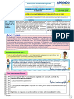 Experiencia de Aprendizaje N°05 Leemos Un Artículo de Opinión Sobre La Discriminación en El Perú