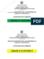 Grade 7-Cluster 10: Attendance Sheet