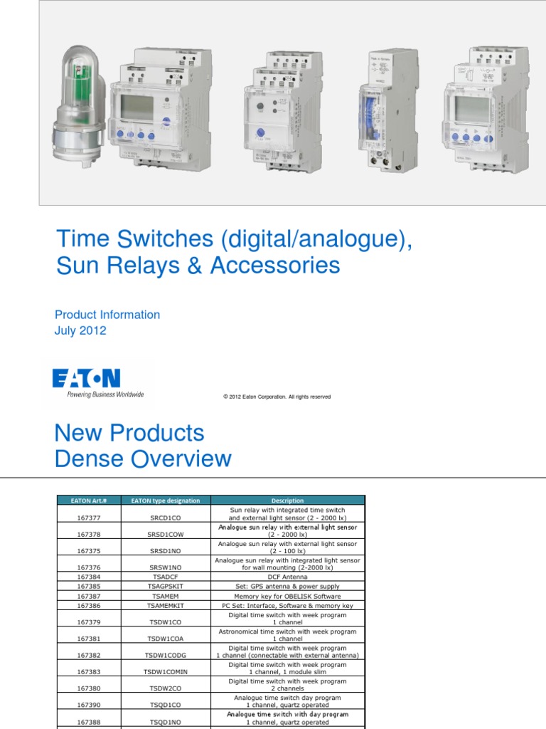05 - Time Switches Digital & Analouge | PDF | Relay | Switch