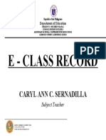 E - Class Record: Caryl Ann C. Sernadilla