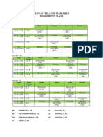 Jadwal Belajar Tambahan - Efc