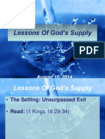 Lessons of God's Supply: August 10, 2014