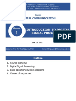 Digital Communication: Introduction To Digital Signal Processing
