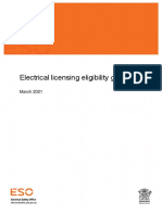 Electrical Licensing Eligibility Policy