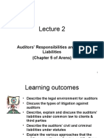 Auditors' Responsibilities and Legal Liabilities (Chapter 5 of Arens)