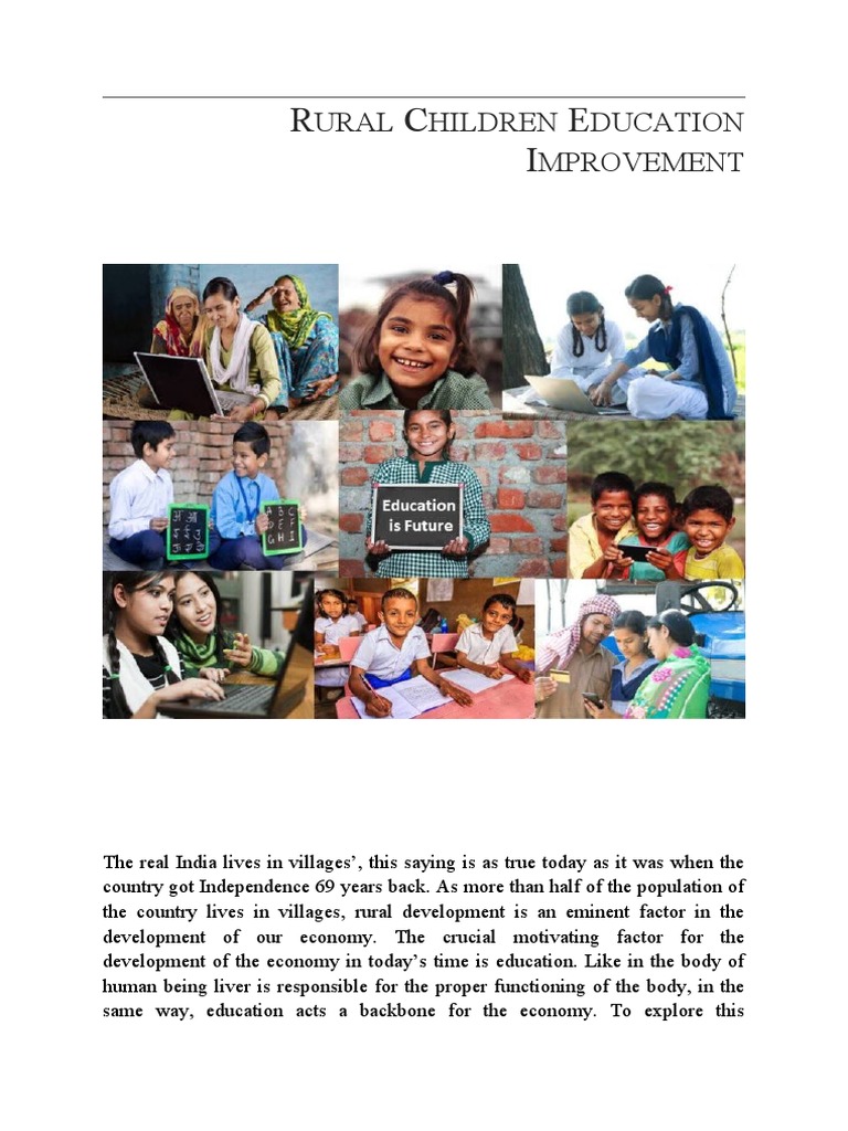 Enhancing Education for Rural Children | PDF | Teachers | Schools