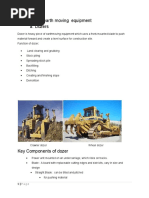 Heavy Earth Moving Equipment A. Dozers