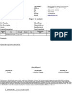 Sulphur Certificate