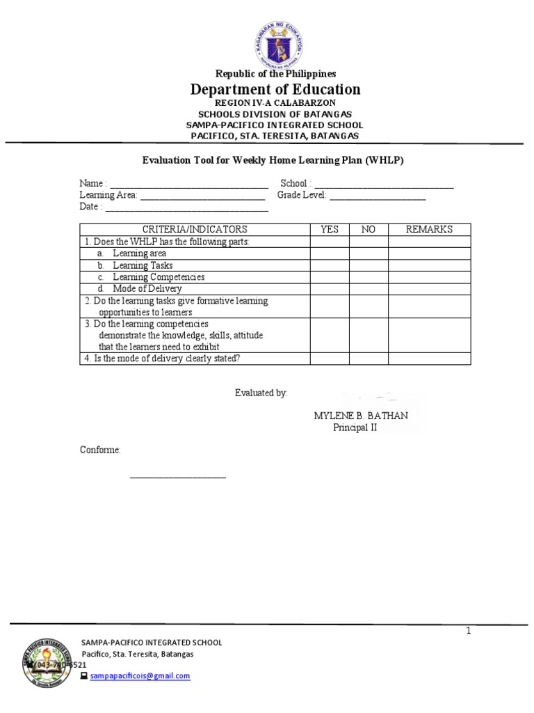 Evaluation Tools for WHLP and SLMs | PDF | Learning ...