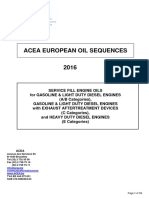 ACEA European Oil Sequences 2016
