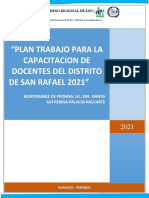 Plan de Trabajo de Capacitación A Docentes