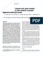 Comparison of Closed and Open Kinetic Chain Exercise - Yack1993