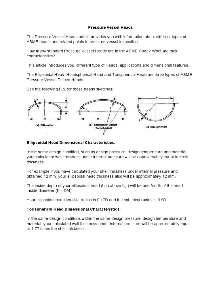 Pressure Vessel Heads PDF Industrial Processes Applied And Interdisciplinary Physics