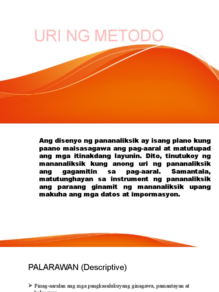 Uri NG Metodo | PDF