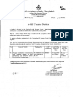 e-GP Tender Notice: Civil Aviation Authority, Bangladesh