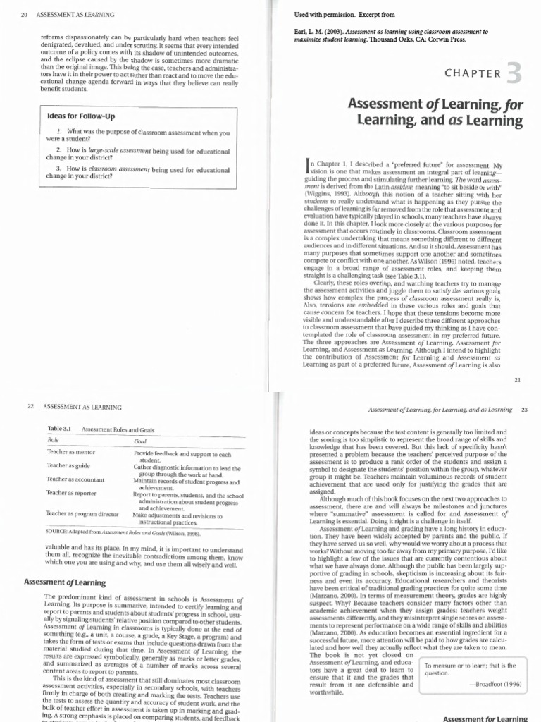 Understanding Classroom Assessment Types | PDF | Educational Assessment ...
