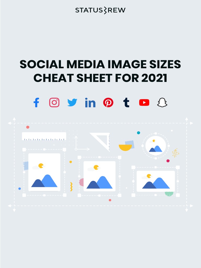 Social Media Image Sizes 2021 Guide | PDF | Pixel | Facebook
