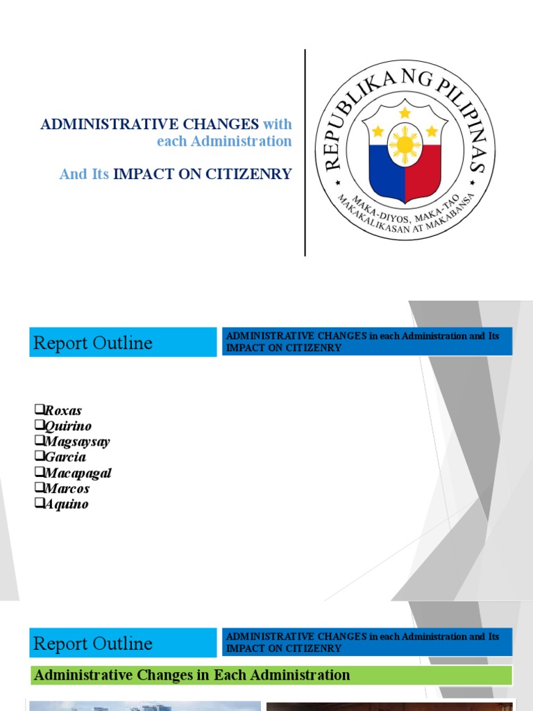 Administrative Changes and Citizen Impact | PDF | Corazon Aquino ...