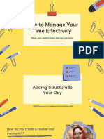 How To Manage Your Time Effectively
