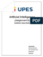 Artificial Intelligence: (Assignment III)