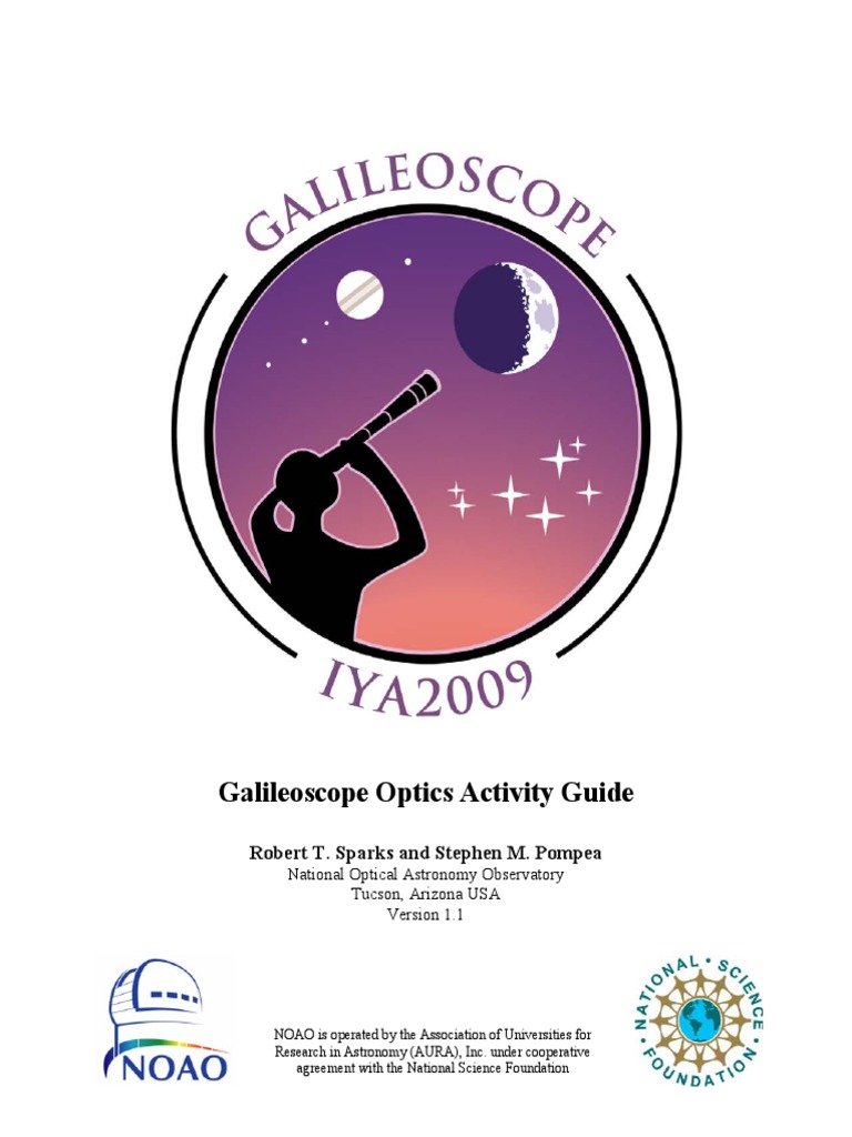 Galileoscope Optics Guide 1.1 PDF Telescope Optics