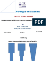 MEE 2002 Strength of Materials: MODULE 1: Stress and Strain