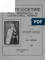 Nicolae Iorga - Carte de Cetire Pentru Meseriașul Și Lucrătorul Român, Bucuresti, 1927