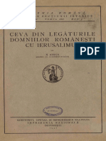 Nicolae Iorga - Ceva Din Legăturile Domniilor Românești Cu Ierusalimul, Bucuresti, 1932
