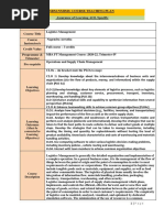 Logistics Management - Course Outline - Trim IV 2021-22