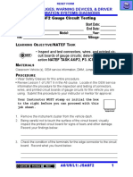 JOB SHEET A6F2 Gauge Circuit Testing: A6/U9/L1 Gauges, Warning Devices, & Driver Information Systems Diagnosis