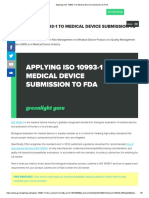 Applying ISO 10993-1 To Medical Device Submission To FDA