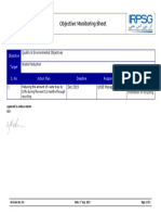 RPSG-IMS-F-18 Objective Monitoring Sheet Quality & Environmental