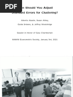 When Should You Adjust Standard Errors For Clustering?: Alberto Abadie, Susan Athey, Guido Imbens, & Jeffrey Wooldridge