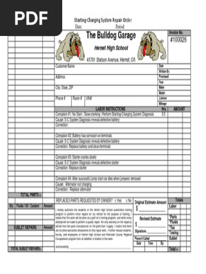 Bulldog Repair Order Electrical-2019