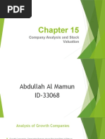 Company Analysis and Stock Valuation (Ch-15)