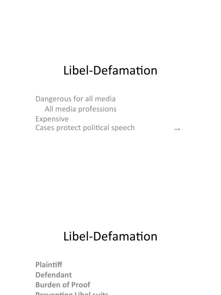 Understanding Libel and Defamation Law | PDF | Defamation | Common Law