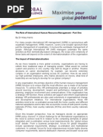 The Role of International Human Resource Management