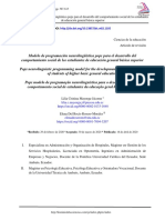 Modelo de Programación Neurolingüística Pops para El Desarrollo Del Comportamiento Social de Los Estudiantes de Educación General Básica Superior