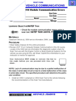 A6/U14/L3 Vehicle Communications: Job Sheet