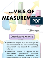 Levels of Measurement: Prepared By: Lorelyn P. Genetiano Katrina Ayessa C. Mejia