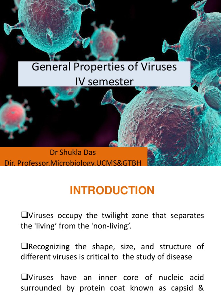 Overview of Viral Properties and Classification | PDF | Virus | Retrovirus