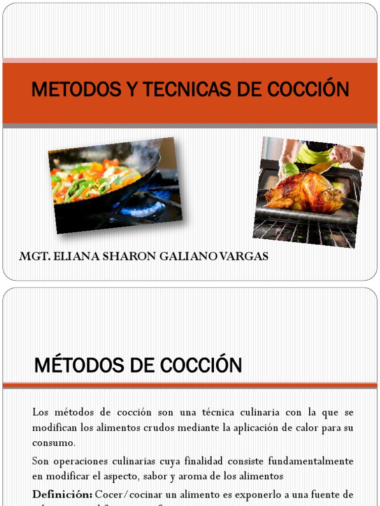 Métodos y Técnicas de Cocción Culinaria | PDF | Cocinando | Calor