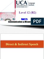 Unit 21 - Direct & Indirect Speech