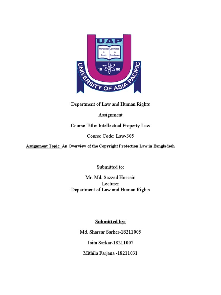 Overview of Copyright Law in Bangladesh | PDF | Copyright | Copyright ...